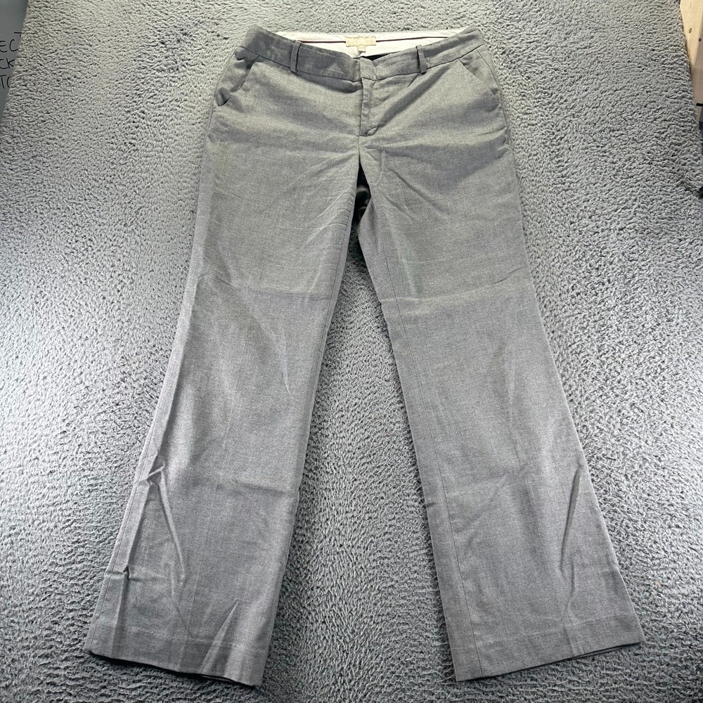 Banana Republic Pant Womens 12 Gray Polyester Dress Bootcut Leg Business Stretch
